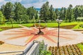 Sundial in the Park of the Large Novosibirsk planetarium