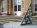 Sundial and peacock Royalty Free Stock Photo