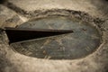 Sundial set in stone Royalty Free Stock Photo