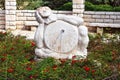 Sundial sculpture in the Rose garden, Park Ramat Hanadiv, Israel