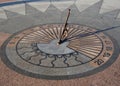 Sundial on the seafront of the city of Sebastopol Royalty Free Stock Photo