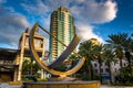 The Sundial and a skyscraper in Saint Petersburg, Florida.