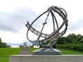 The Sundial with the Wheel of Life in Far Background, Famous Vigeland Installation in Frogner Park of Oslo, Norway