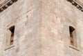 Detail of the two sundials of the watchtower of the Castle of Montjuic