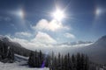 Sundog at Lake Louise Royalty Free Stock Photo