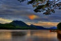 Sundog over Mekong river Royalty Free Stock Photo