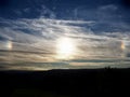 A sundog or parhelia over west yorkshire in 2015 Royalty Free Stock Photo
