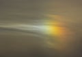 Sundog Rainbow Spot in Cloudy Sky Royalty Free Stock Photo