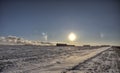 Sundogs in Winter Royalty Free Stock Photo