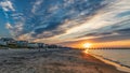 Sundown at the Beach Royalty Free Stock Photo