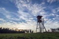 Sundown on a clearing in Germany Royalty Free Stock Photo