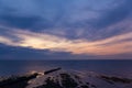 Sunset on Heligoland / Helgoland Royalty Free Stock Photo