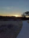 Sundown on Katie trail Curt Gowdy State Park Cheyenne, Wyoming Royalty Free Stock Photo