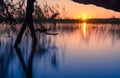 Sundown lake Royalty Free Stock Photo