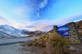 Sundown at Lindis Pass Tarras Viewpoint Royalty Free Stock Photo