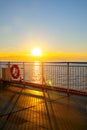 Sundown at open deck Royalty Free Stock Photo