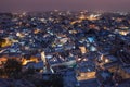 Sundown over Jodhpur city in Rajasthan state in India.