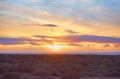 Sundown over ocean seashore in Tenerife