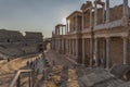 Sundown in Roman Theater in Merida, Extremadura, Spain