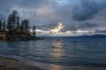 Sundown at Sand Harbor on Lake Tahoe