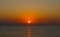 Sundown on Sardinian beach Royalty Free Stock Photo