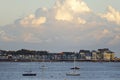 Starcross evening, Exmouth, devon: low tide, sunset. Cloudscape horizon