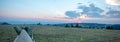 Sundown sunset twilight in the Pryor Mountain Range of the Rocky Mountains of Montana USA Royalty Free Stock Photo