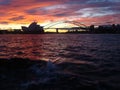 Sundown Sydney Opera house Royalty Free Stock Photo