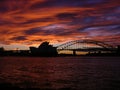 Sundown Sydney Opera house Royalty Free Stock Photo