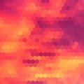 Sundown themed background with hex grid