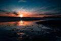 Sundowner at the beach of RÃ¼gen Royalty Free Stock Photo