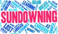 Sundowning Word Cloud Royalty Free Stock Photo