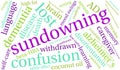 Sundowning Word Cloud Royalty Free Stock Photo