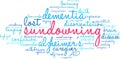 Sundowning Word Cloud Royalty Free Stock Photo