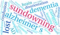 Sundowning Word Cloud Royalty Free Stock Photo