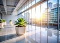A SunDrenched Miniature Office Oasis Exploring the Delicate Beauty of a TiltShift MicroLandscape Featuring a Thriving Royalty Free Stock Photo