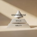 Sundrenched pyramid illustrates strong knowledge foundation and development Royalty Free Stock Photo