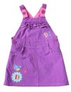 Sundress isolated,purple child`s dress.