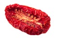 Sun dried tomato half, paths Royalty Free Stock Photo