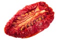 Sun dried tomato half, paths Royalty Free Stock Photo