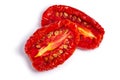 Sundried tomato halves, paths, top view Royalty Free Stock Photo