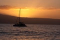 Sundset Boat Royalty Free Stock Photo