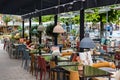 Sundsvall, Vastnorrland County -Covered terrace of an outdoor restaurant