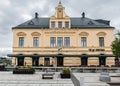 Sundsvall, Vastnorrland County - Square and facade of the chain called the No 1 Sportsbar with a summer terrace