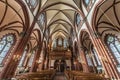 Sundsvall, Vastnorrland County - Symmetric interior of the decorated Gustav Adolfs Evengelic church