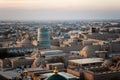 Sunet with panoramic view and Persian architecture in ancient silk road city of Bukhara, Uzbekistan, Po-i-Kalan Islamic Royalty Free Stock Photo