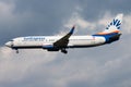 Sunexpress Boeing 737-800 TC-SUI passenger plane parallel landing at Frankfurt airport