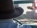 Taxi driver in a classic american car in Havana, Cuba Royalty Free Stock Photo