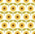 Sunflower background pattern vector