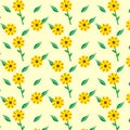 Sunflower pattern in yellow